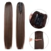 Aplique Cabelo 150g Ondulado Castanho Escuro Rabo De Cavalo - Imagem 2