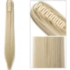 Aplique Cabelo 150g Ondulado Castanho Escuro Rabo De Cavalo - Imagem 4