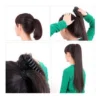 Aplique Cabelo 150g Ondulado Castanho Escuro Rabo De Cavalo - Imagem 3
